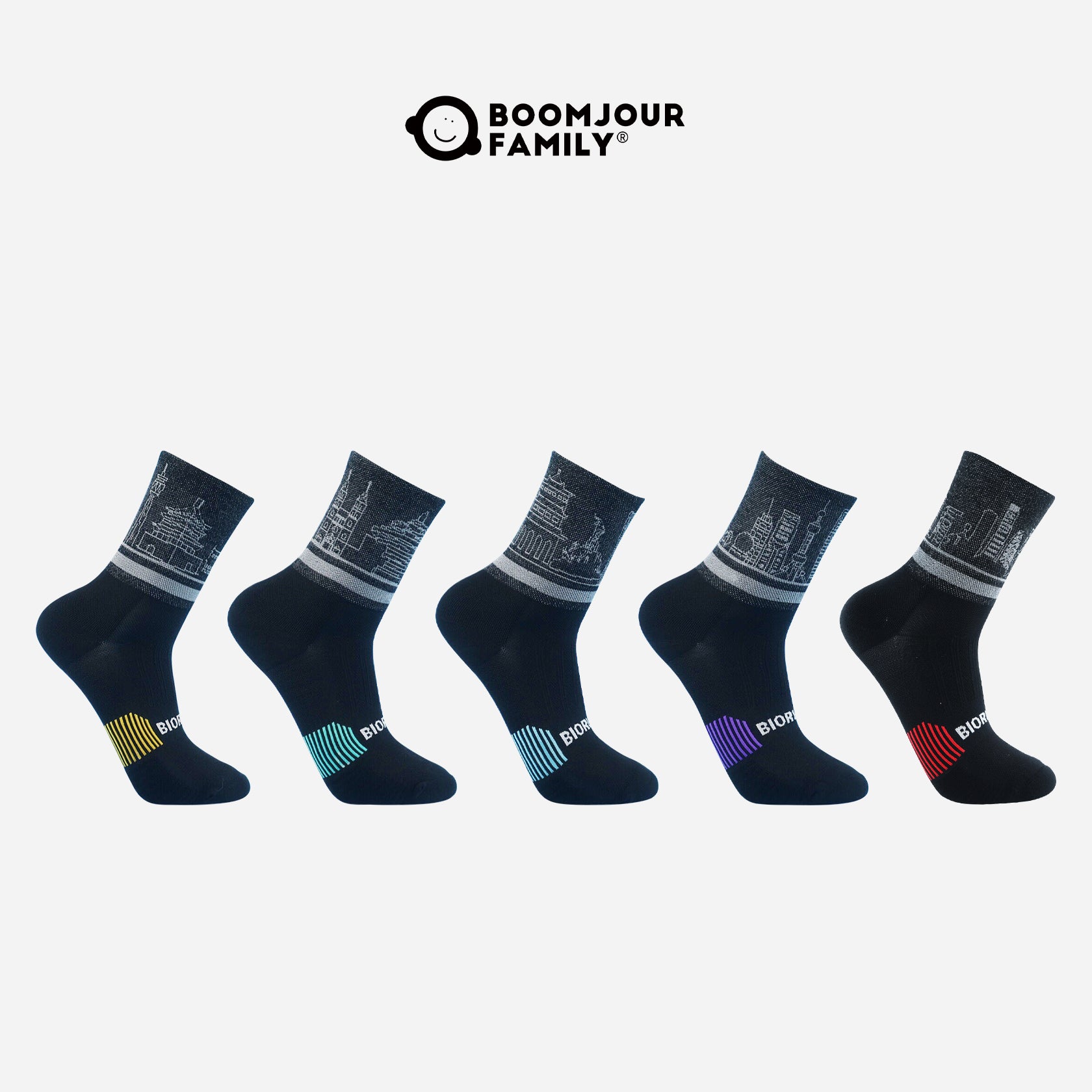Men's City Landmark Cycling Quarter Socks