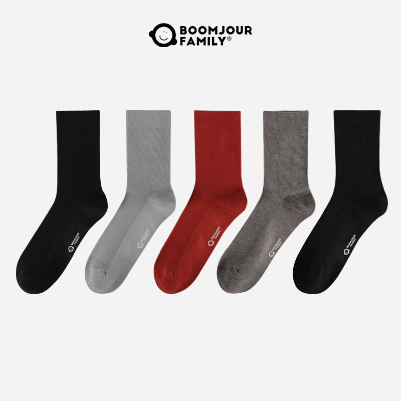 Men's Multi-color Dress Quarter Socks 5 Pack