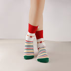Women's Combed Cotton Santa Claus Crew Socks