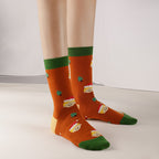 Men's Combed Cotton Christmas Crew Socks