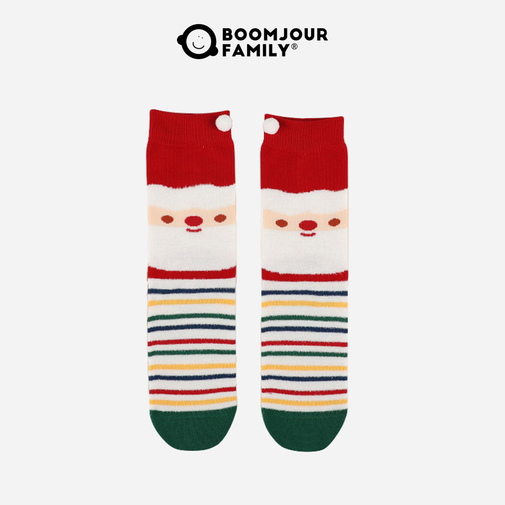 Women's Combed Cotton Santa Claus Crew Socks