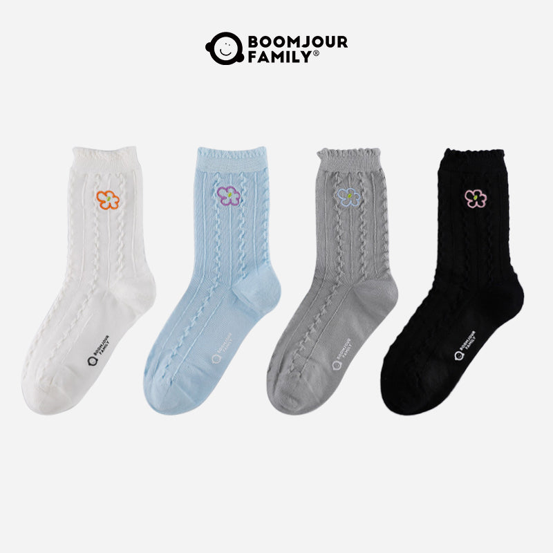 Women's Fashion Quarter Socks 4 Pack